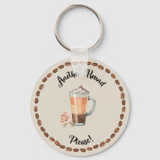 PORTE-CLÉS PORTE - CLÉ DE CAFÉ ROND FUNNY