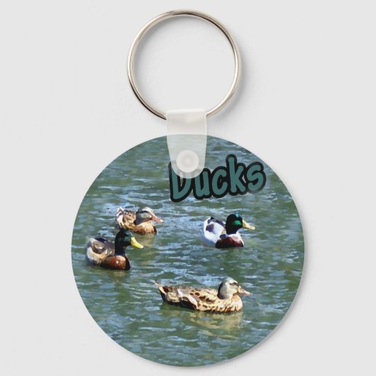 Porte-clés Porte - clé de canards de natation (Recto)