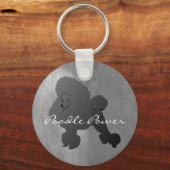 Porte-clés Porte - clé de caniche noir (Recto)