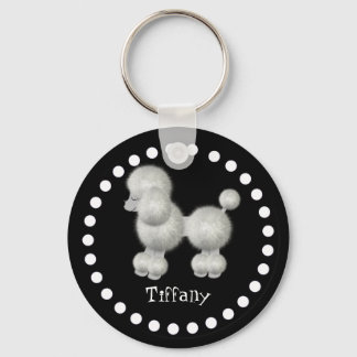 Porte-clés Porte - clé de caniche noir et blanc