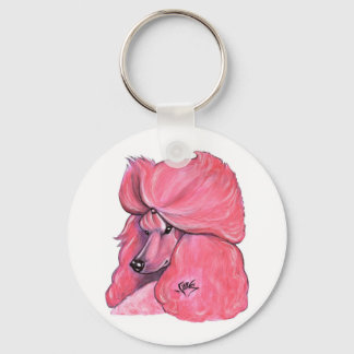 Porte-clés Porte - clé de caniche rose