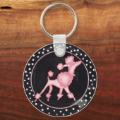 Porte-clés Porte - clé de caniche rose (Recto)