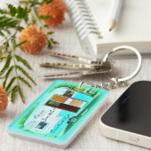 Porte-clés porte - clé de caravane Customisé (Devant droit)