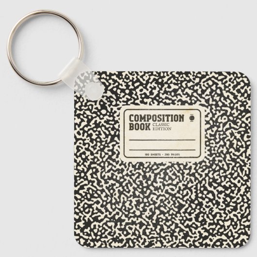 Porte-clés Porte - clé de Carnet de composition noire (Recto)