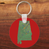 Porte-clés Porte - clé de carte Alabama (Recto)