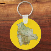 Porte-clés Porte - clé de carte Bolivie (Recto)
