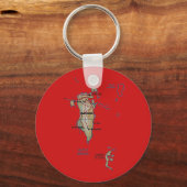 Porte-clés Porte - clé de carte de Bahreïn (Recto)