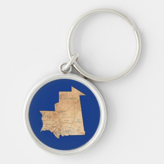 Porte-clés Porte - clé de carte de la Mauritanie (Devant)