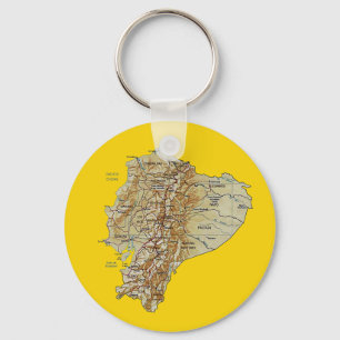 Porte-clés Porte - clé de carte de l'Equateur