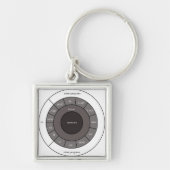 Porte-clés Porte - clé de carte de Linux (Devant)