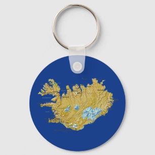 Porte-clés Porte - clé de carte de l'Islande