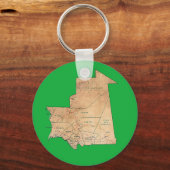 Porte-clés Porte - clé de carte de Mauritanie (Recto)