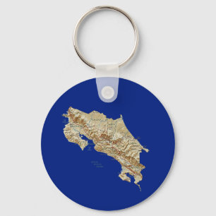 Porte-clés Porte - clé de carte du Costa Rica