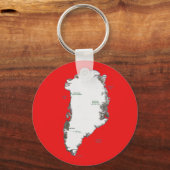 Porte-clés Porte - clé de carte du Groenland (Recto)