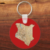 Porte-clés Porte - clé de carte du Kenya (Recto)