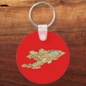 Porte-clés Porte - clé de carte du Kirghizistan (Recto)