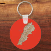 Porte-clés Porte - clé de carte du Liban (Recto)