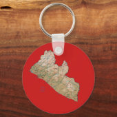 Porte-clés Porte - clé de carte du Libéria (Recto)