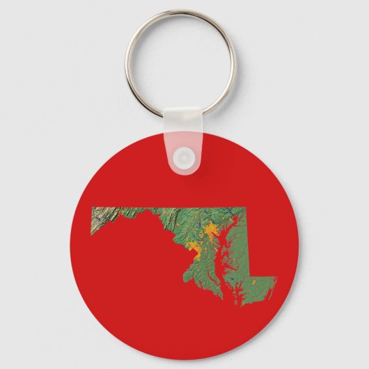 Porte-clés Porte - clé de carte du Maryland (Recto)