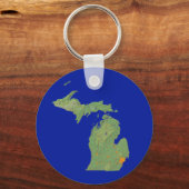 Porte-clés Porte - clé de carte du Michigan (Recto)