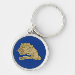 Porte-clés Porte - clé de carte du Sénégal