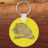 Porte-clés Porte - clé de carte du Sénégal (Recto)