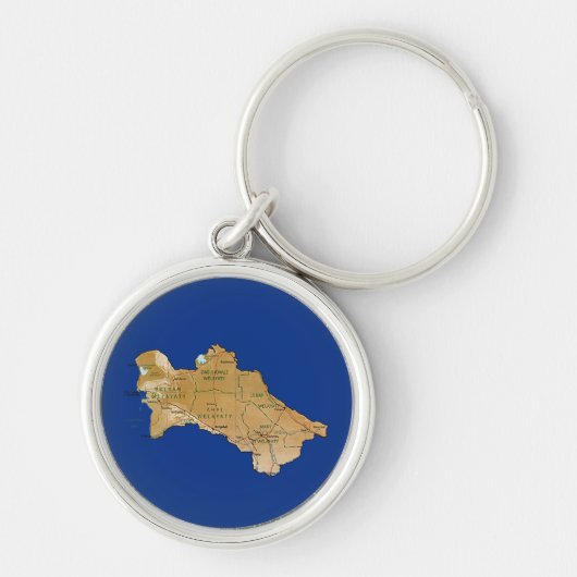 Porte-clés Porte - clé de carte du Turkménistan (Devant)