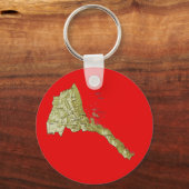 Porte-clés Porte - clé de carte Erythrée (Recto)