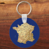 Porte-clés Porte - clé de carte France (Recto)