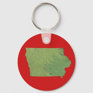 Porte-clés Porte - clé de carte Iowa