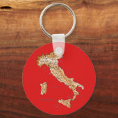 Porte-clés Porte - clé de carte Italie (Recto)