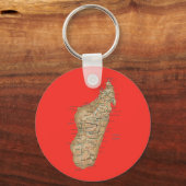 Porte-clés Porte - clé de carte Madagascar (Recto)