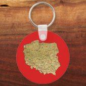 Porte-clés Porte - clé de carte Pologne (Recto)
