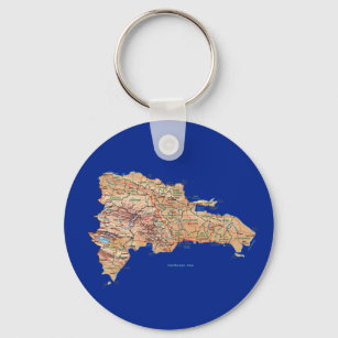 Porte-clés Porte - clé de carte République Dominicaine