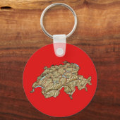 Porte-clés Porte - clé de carte Suisse (Recto)