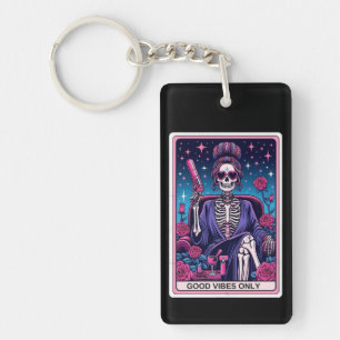 Porte-clés Porte - clé de carte Tarot Good Vibes uniquement