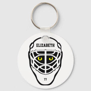Porte-clés Porte - clé de casque de Hockey Cat Eyes
