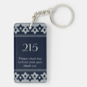 Porte-clés Porte - clé de chambre d'hôtel de Silver Fleur di (Dos)