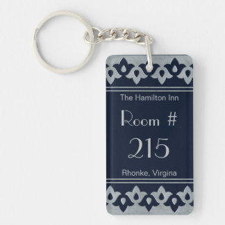 Porte-clés Porte - clé de chambre d'hôtel de Silver Fleur di