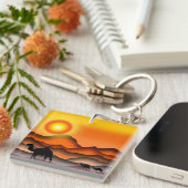Porte-clés Porte - clé de Chameau Sunset du désert (Devant Droit)