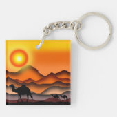 Porte-clés Porte - clé de Chameau Sunset du désert (Dos)