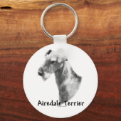 Porte-clés Porte - clé de charbon Airedale Terrier (Recto)