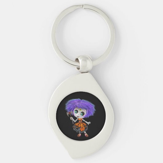 Porte-clés Porte - clé de charme Violet (Devant)