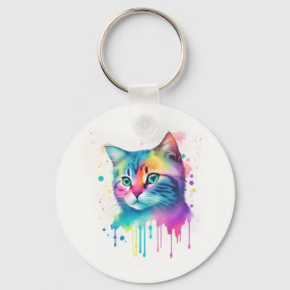 Porte-clés Porte - clé de chat coloré