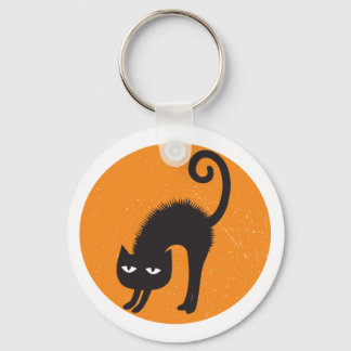 Porte-clés porte - clé de chat effrayé