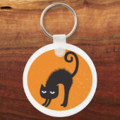 Porte-clés porte - clé de chat effrayé (Recto)