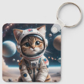 Porte-clés Porte - clé de chat espace (Dos)