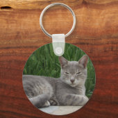 Porte-clés Porte - clé de chat gris (Recto)