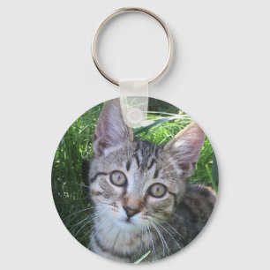 Porte-clés Porte - clé de chat gris Tabby