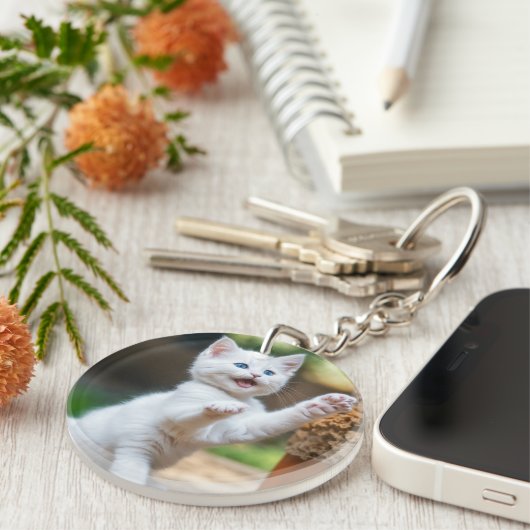 Porte-clés Porte - clé de chat mignon (Devant droit)